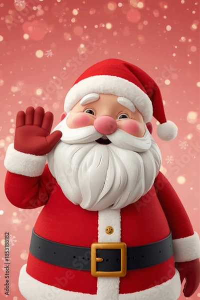 Obraz santa claus with a gift