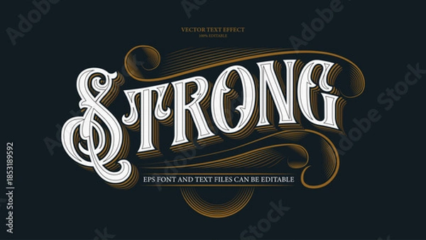 Obraz Victorian text effect. strong editable text effect