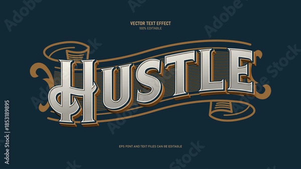 Obraz Vintage text effect,  victorian style editable text effect