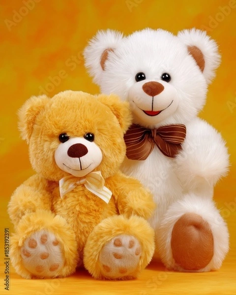 Obraz Playful Teddy Bear Duo Portrait