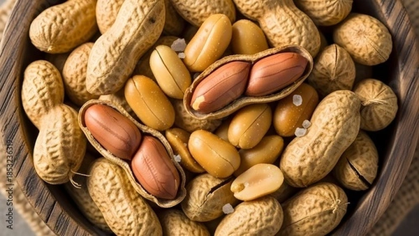 Fototapeta Roasted peanuts.