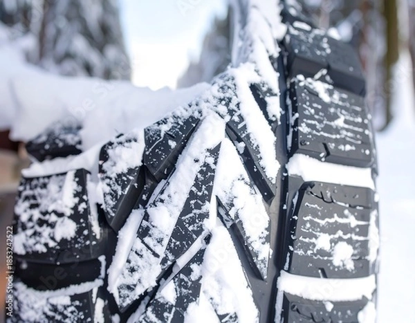 Obraz Snowy tire tread