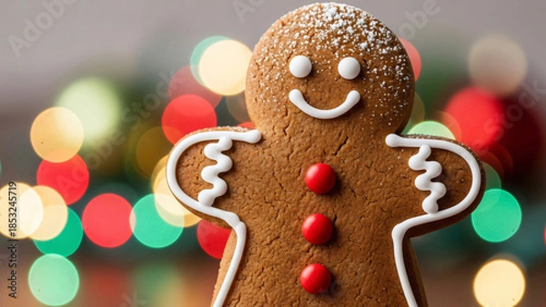 Obraz Gingerbread Man Christmas Cookie 