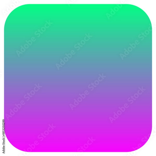 Fototapeta Square gradient shape with rounded corners. Modern design element for web and app interface.