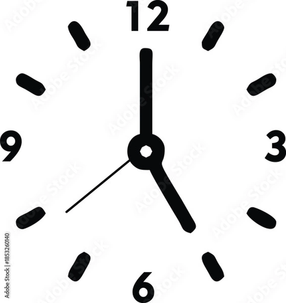 Fototapeta Round Clock . Minimalist Watch . 