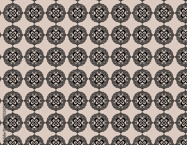Fototapeta seamless monochrome pattern