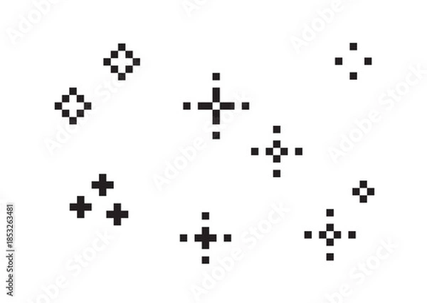 Obraz 星・キラキラのドット絵セット