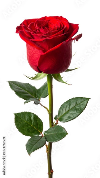 Obraz red rose isolated on transparent background
