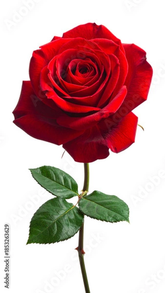 Obraz red rose isolated on transparent background