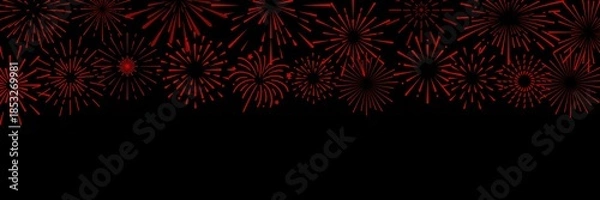 Fototapeta abstract red fireworks background