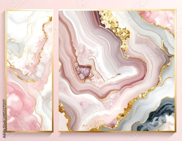 Fototapeta Abstract marble art panels