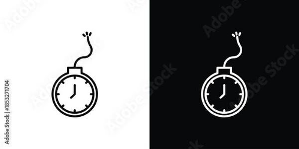 Obraz Time bomb icons for UI elements. High-quality vector illustration.