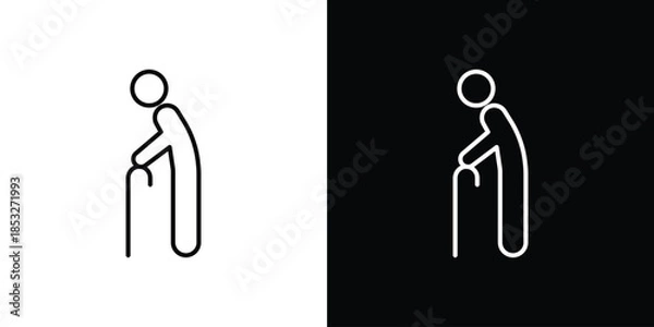 Obraz Walking stick icons for UI elements. High-quality vector illustration.