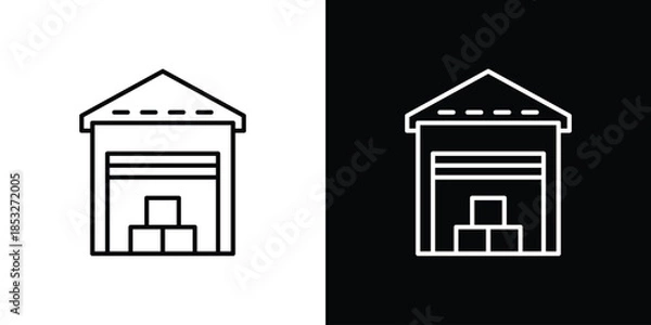 Obraz Warehouse icons for UI elements. High-quality vector illustration.