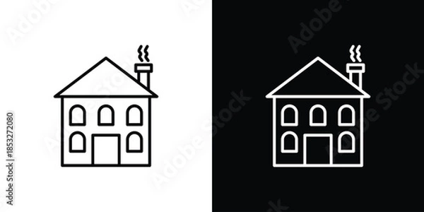 Obraz Winter Cabin icons for UI elements. High-quality vector illustration.