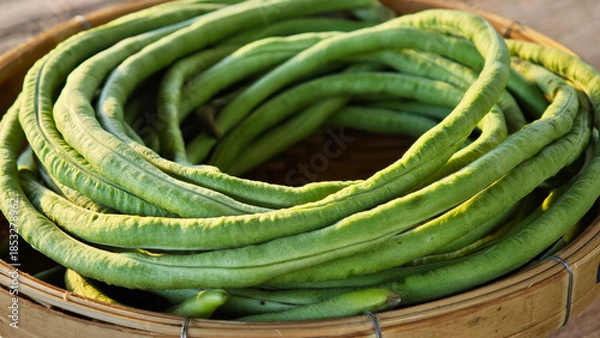 Obraz Green beans in a basket