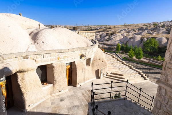 Obraz 早朝のカッパドキアの洞窟ホテル