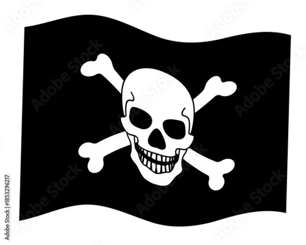 Obraz Pirate flag with skull
