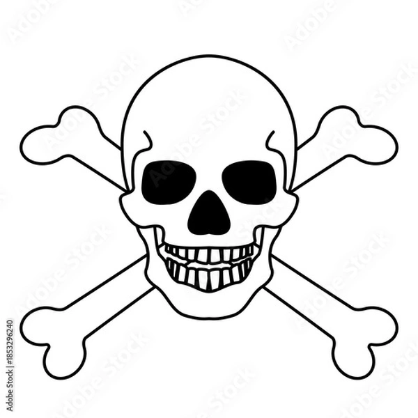 Obraz Skull crossbones illustration