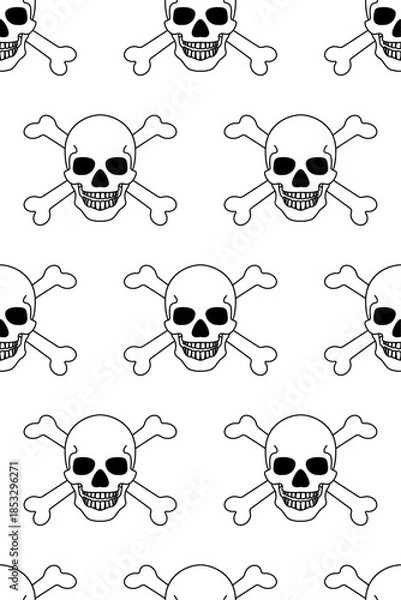 Obraz Skull crossbones pattern