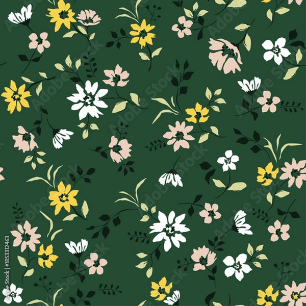 Obraz Vintage floral background. Seamless vector pattern design prints. background textile