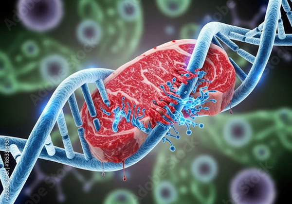 Obraz Dna cultured meat concept