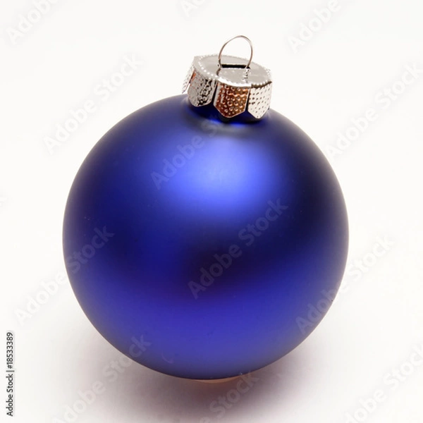 Obraz blaue weihnachtskugel