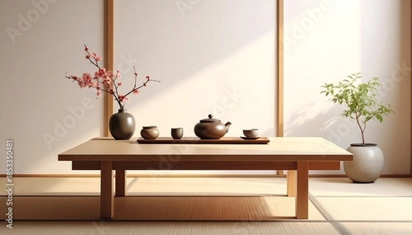 Obraz Elegant tea scene indoors