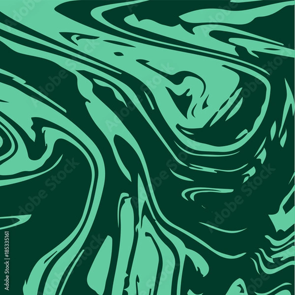 Fototapeta Malachite Texture. Green Stone Vector Background. Japanese Suminagashi Liquid Paint Pattern. Green Malachite Texture. Rich Trendy VIP Gemstone Decoration. Elegant Marble Background. Green Ink Splash