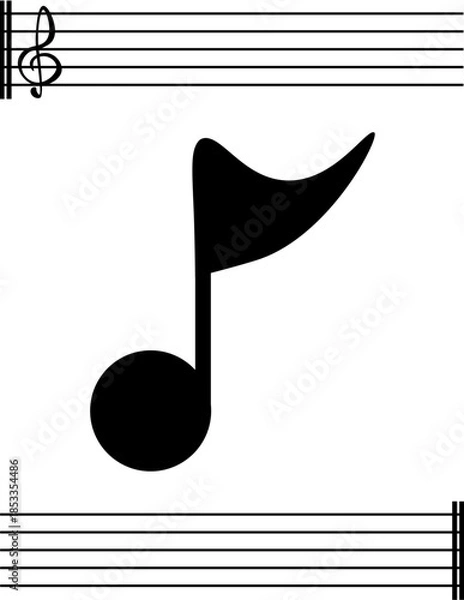 Obraz Musical Note Letter Size