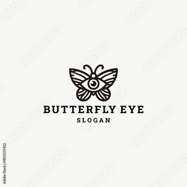 Obraz Butterfly eye logo icon design template vector illustration 