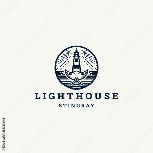 Obraz Light house logo icon design template vector illustration 