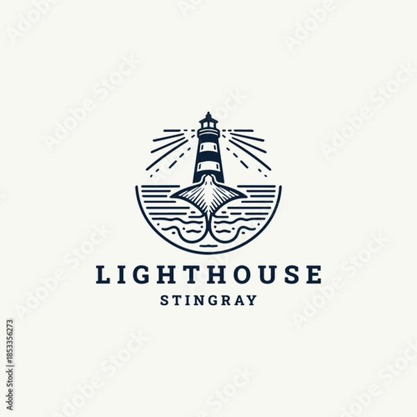 Obraz Light house logo icon design template vector illustration 