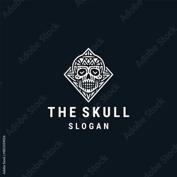 Obraz Skull logo design template vector illustration