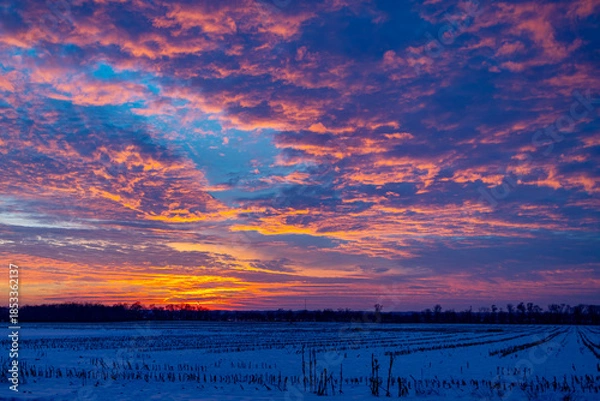 Obraz sunset over the river