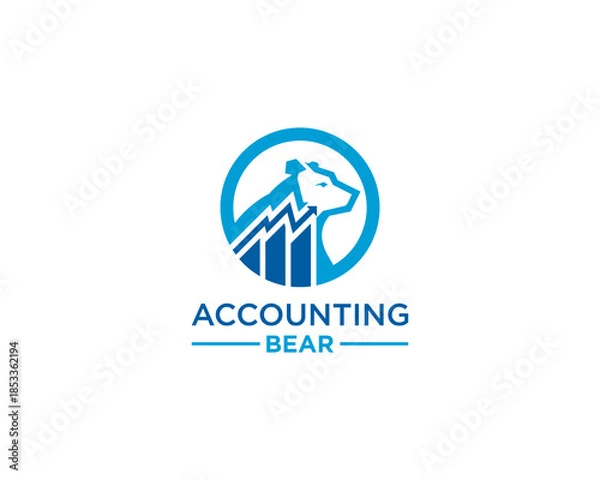 Obraz Accounting bear logo
