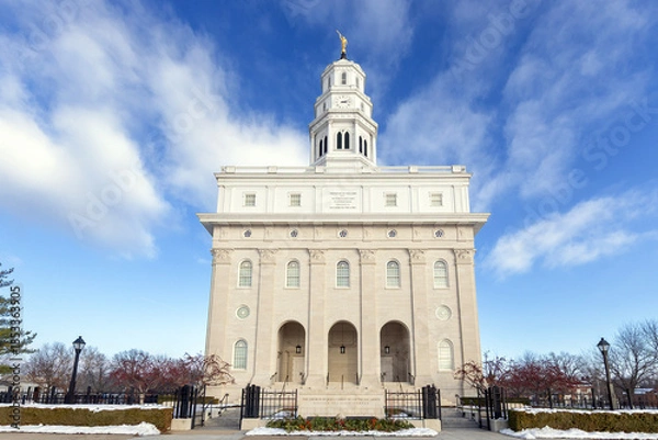 Obraz Nauvoo IL temple in the winter