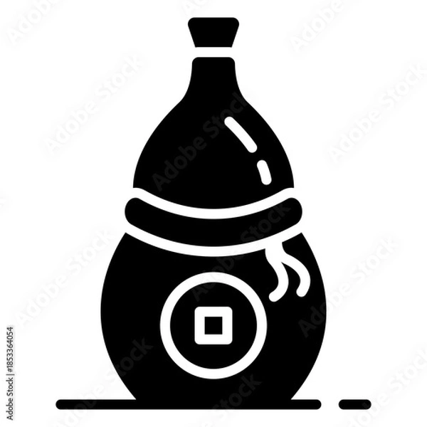 Obraz Chinese Calabash Solid Icon