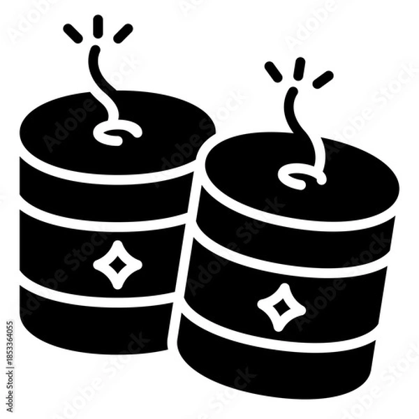 Obraz Chinese Firecracker Solid Icon