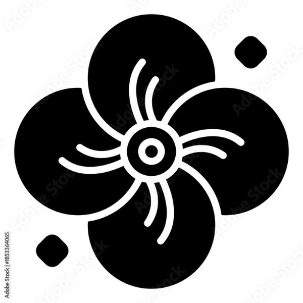 Obraz Flower Solid Icon