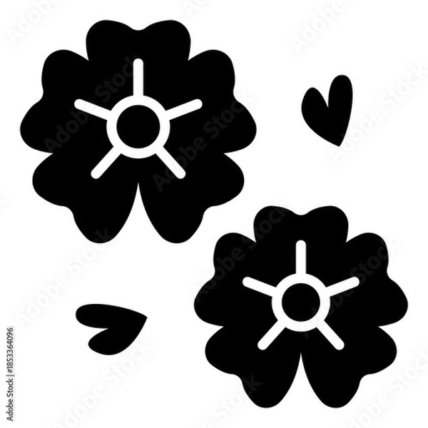 Obraz Sakura Flower Solid Icon