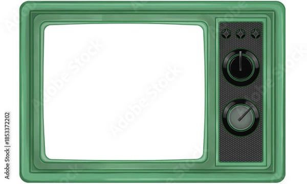 Obraz レトロでかわいいレトロなブラウン管テレビのフレーム