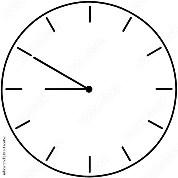 Obraz Vector Simple Clock
