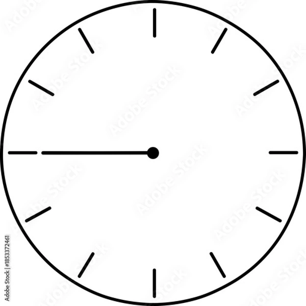 Obraz Vector Simple Clock
