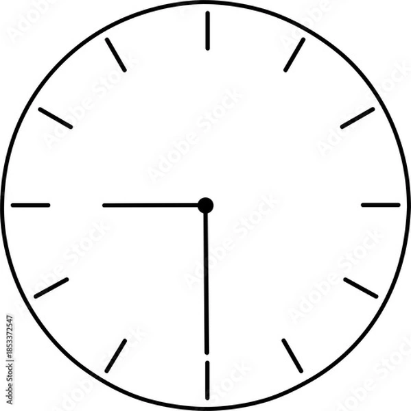 Obraz Vector Simple Clock