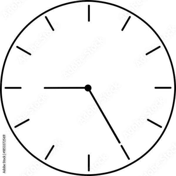Obraz Vector Simple Clock