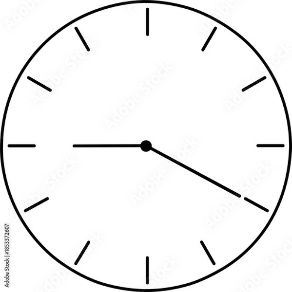 Obraz Vector Simple Clock