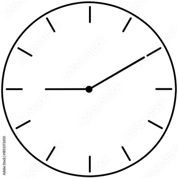 Obraz Vector Simple Clock