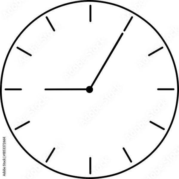 Obraz Vector Simple Clock