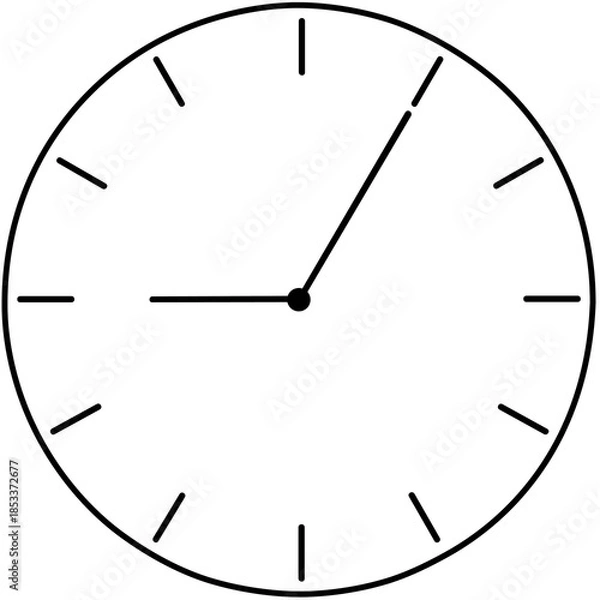 Obraz Vector Simple Clock